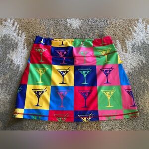 ReadyGOLF Martini Activewear Skort Size Medium Fun Pattern!
